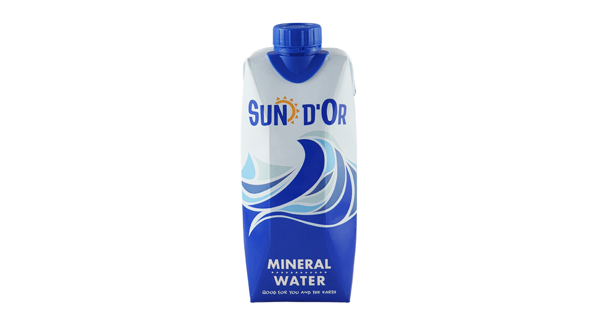 New at AKOM! - Sun d'Or mineralwater in Tetra carton packaging!
