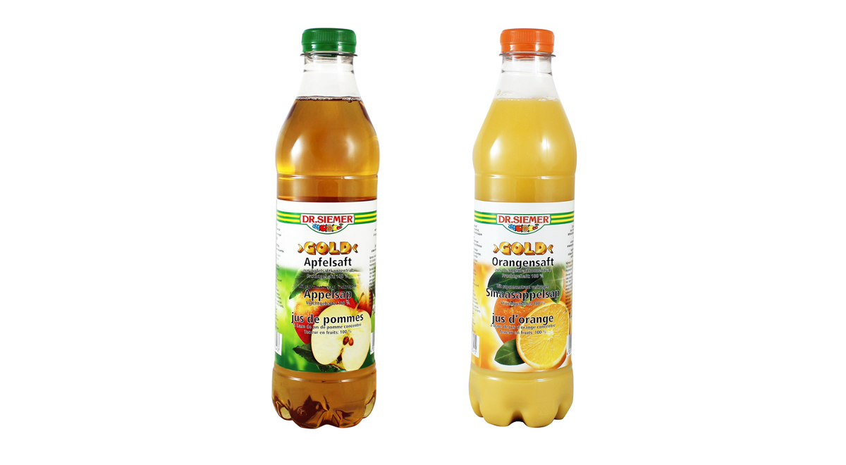 Back in AKOM's assortment: fruit juices from Dr. Siemer