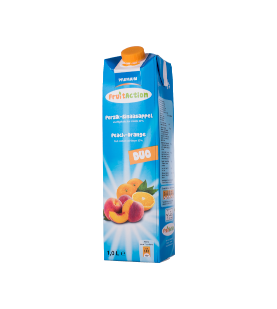Peach-)range juice 1,0 liter