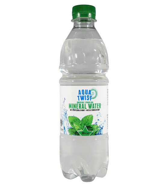 Sparkling mineral water with a touch of mint 0.5 liter